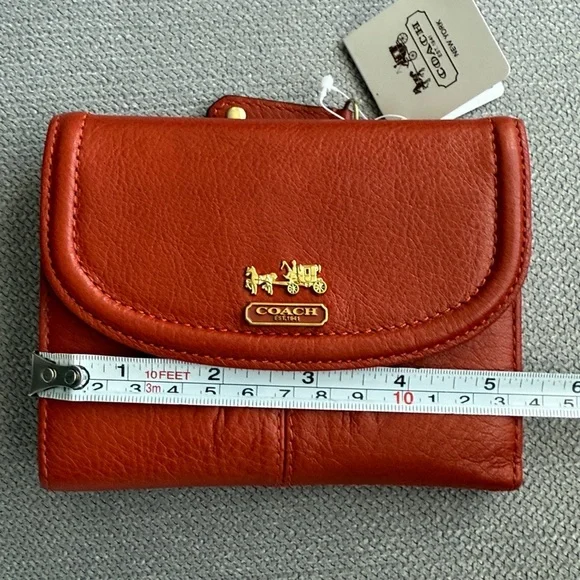 Coach Madison Flap Leather Wallet with Gold Accents - Picture 3 of 7
